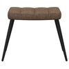 vidaXL Chaise de relaxation avec tabouret Marron Tissu