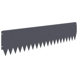 vidaXL Bordure de Pelouse 20 pc 103 x 25 cm Acier Anthracite