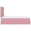 vidaXL Cadre de lit ottoman avec matelas rose 120x200 cm velours