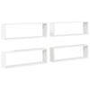vidaXL &Eacute;tag&egrave;res cube murales 4pcs Blanc 80x15x26,5cm bois d'ing&eacute;nierie