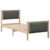vidaXL Cadre de lit avec t&ecirc;te de lit marron et gris fonc&eacute; 75 x 190 cm