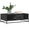 vidaXL Table basse noir 100x57x35 cm bois d'ingénierie et métal