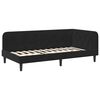 vidaXL Cadre de lit d'angle avec matelas Noir 100 x 200 cm Velours