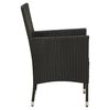vidaXL Chaises de jardin avec coussins lot de 4 Résine tressée Noir