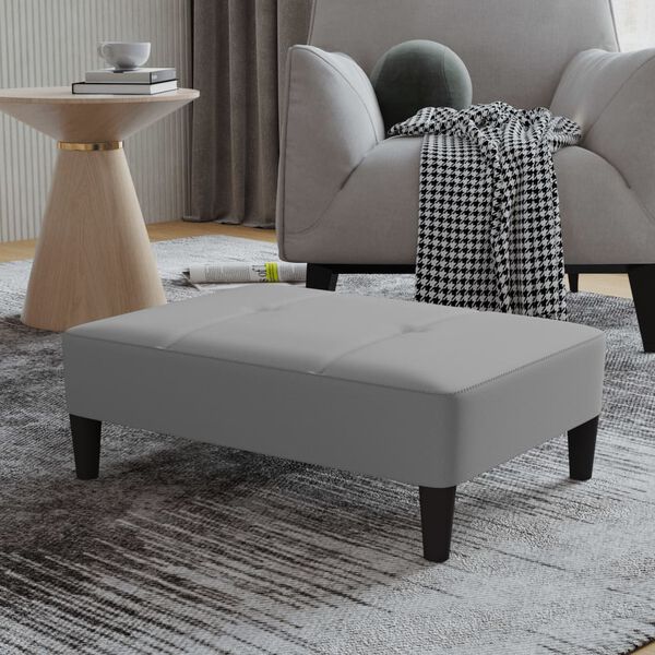 vidaXL Repose-pied Gris 78x56x32 cm Similicuir