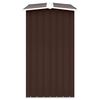 vidaXL Abri de stockage de bois Acier galvanis&eacute; 330x92x153 cm Marron