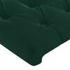 vidaXL T&ecirc;te de lit Vert fonc&eacute; 100x7x78/88 cm Velours