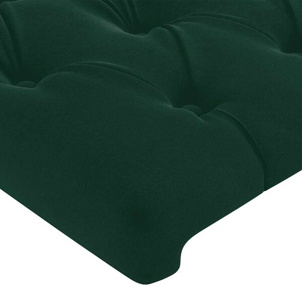 vidaXL T&ecirc;te de lit Vert fonc&eacute; 100x7x78/88 cm Velours