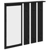vidaXL Porte-manteau mural Montage mural Ch&ecirc;ne noir 84 x 10 x 80 cm