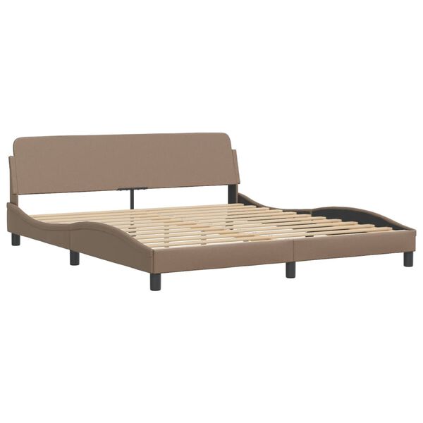 vidaXL Lit avec matelas Dover cappuccino 180x200 cm similicuir