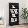 vidaXL &Eacute;tag&egrave;re &agrave; magazines avec &eacute;tag&egrave;re Ch&ecirc;ne noir 70 x 41 x 156 cm