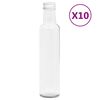 vidaXL Petites bouteilles en verre 260 ml avec bouchon &agrave; vis 10 pcs