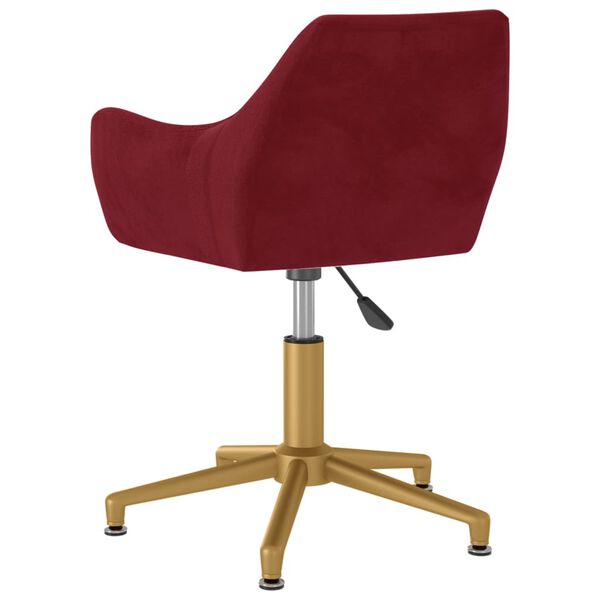 vidaXL Chaise pivotante de salle &agrave; manger Rouge bordeaux Velours