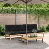 vidaXL Canap&eacute;s centraux palette de jardin 2pcs et coussins bois acacia