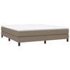 vidaXL Sommier &agrave; lattes de lit avec matelas Taupe 180x200 cm Tissu