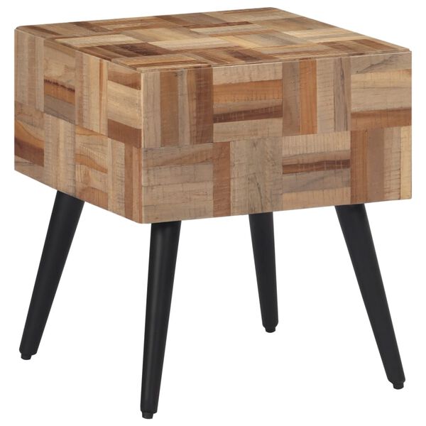vidaXL Table d'appoint 40x40x45 cm teck de récupération massif