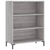 vidaXL Buffet haut Sonoma gris 69,5x34x180 cm Bois d'ingénierie