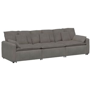 vidaXL Canap&eacute; modulable avec coussins gris clair