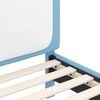 vidaXL Cadre de lit pour enfants avec tête de lit Bleu 80 x 160 cm PU