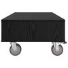 vidaXL Table d'appoint avec roues Ch&ecirc;ne noir 90 x 50 x 30 cm