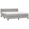 vidaXL Sommier &agrave; lattes de lit avec matelas Gris clair 160x200cm Tissu