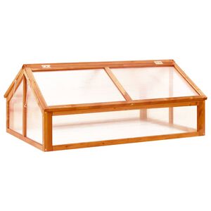 vidaXL Serre Marron 114x80x50 cm Bois de sapin