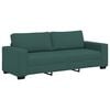 vidaXL Canap&eacute; 3 places vert fonc&eacute; 220 x 77 x 82 cm en tissu