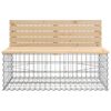 vidaXL Banc de jardin design gabion 347x71x65,5 cm bois massif de pin