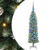 vidaXL Arbre de No&euml;l artificiel slim avec 150 LED Vert et blanc 120 cm