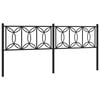 vidaXL T&ecirc;te de lit de remplacement m&eacute;tal noir 193 cm
