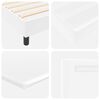 vidaXL Lit &agrave; ressorts avec matelas Blanc 120 x 200 cm Simili cuir