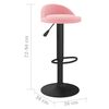 vidaXL Tabourets de bar lot de 2 rose velours
