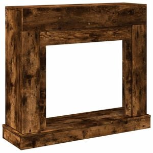 VidaXL Cadre de chemin&eacute;e ch&ecirc;ne fum&eacute; 100x30x87,5 cm bois d'ing&eacute;nierie