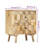 vidaXL Table de chevet 40x30x50 cm Bois de manguier massif