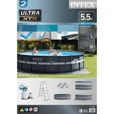 Intex Piscine à cadre avec pompe à sable Ultra XTR 549x132 cm