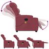 vidaXL Fauteuil inclinable de massage &eacute;lectrique Rouge bordeaux Tissu