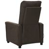 vidaXL Fauteuil de massage Marron foncé Tissu