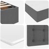vidaXL Lit avec rangement et matelas Gris fonc&eacute; 90 x 200 cm Polyester