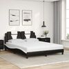 vidaXL Lit Viana avec matelas noir et blanc 160x200 cm similicuir
