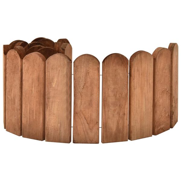 vidaXL Rouleaux de bordure 2 pcs 120 cm bois de pin impr&eacute;gn&eacute;