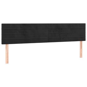 vidaXL T&ecirc;tes de lit 2 pcs Noir 90x5x78/88 cm Velours