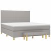 vidaXL Sommier &agrave; lattes de lit avec matelas Gris clair 160x200cm Tissu