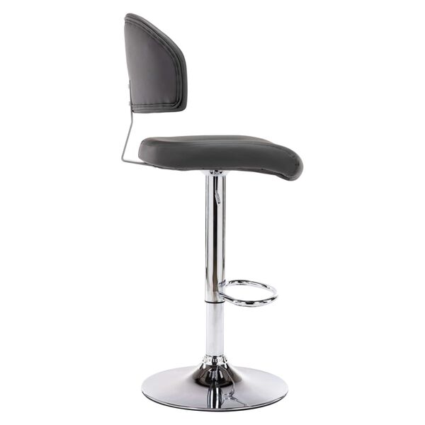 vidaXL Tabouret de bar Gris Similicuir