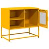 vidaXL Meuble TV jaune moutarde 68x39x60,5 cm acier