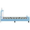 vidaXL Cadre de lit pour enfants avec tête de lit Bleu 80 x 200 cm PU