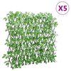 vidaXL&nbsp;Treillis de lierre artificiel extensible 5 pcs vert 180x60 cm