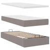 vidaXL Lit ottoman avec matelas taupe 90x200 cm tissu