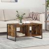 vidaXL Table basse Ch&ecirc;ne Fum&eacute; 80 x 50 x 40 cm Bois d'ing&eacute;nierie