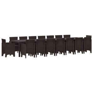 vidaXL Ensemble de salle &agrave; manger de jardin avec coussins 17 pcs