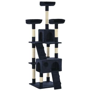 vidaXL Arbre &agrave; chat avec griffoirs en sisal 170 cm Bleu